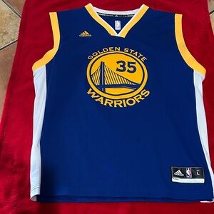 Adidas Blue and Yellow Basketball Jersey